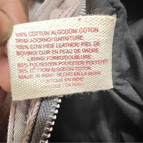 LUCKY Brand Floral Canvas Shoulder Bag - Purple and Black - Picture 8 of 9